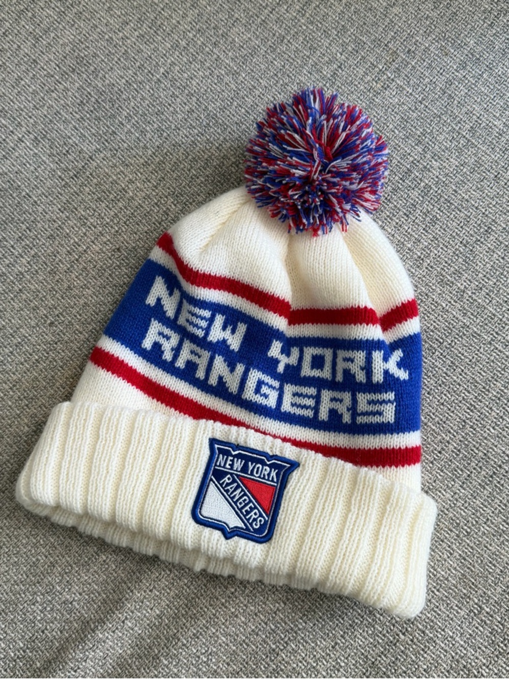 New York Rangers Pom Beanie